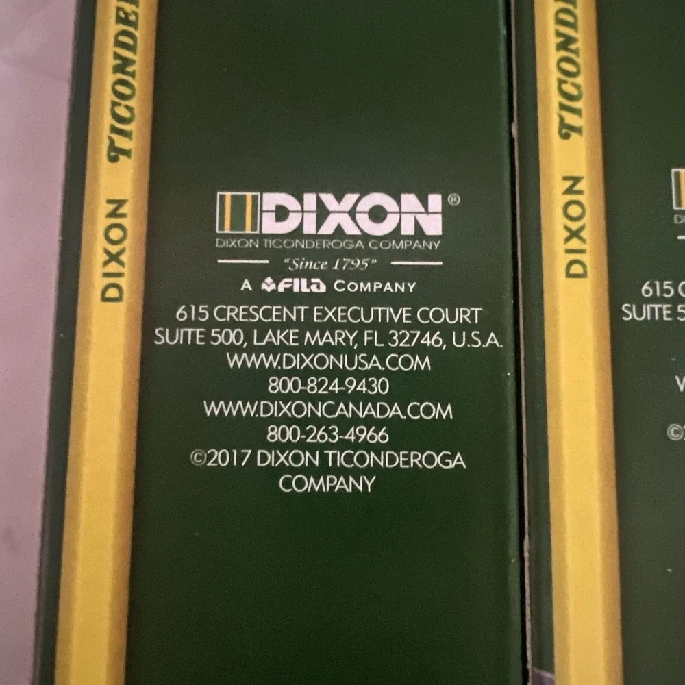 2017 Dixon‎ Ticonderoga Pencils #2 HB Cedar Wood Latex-Free, 12 Count Each Pack